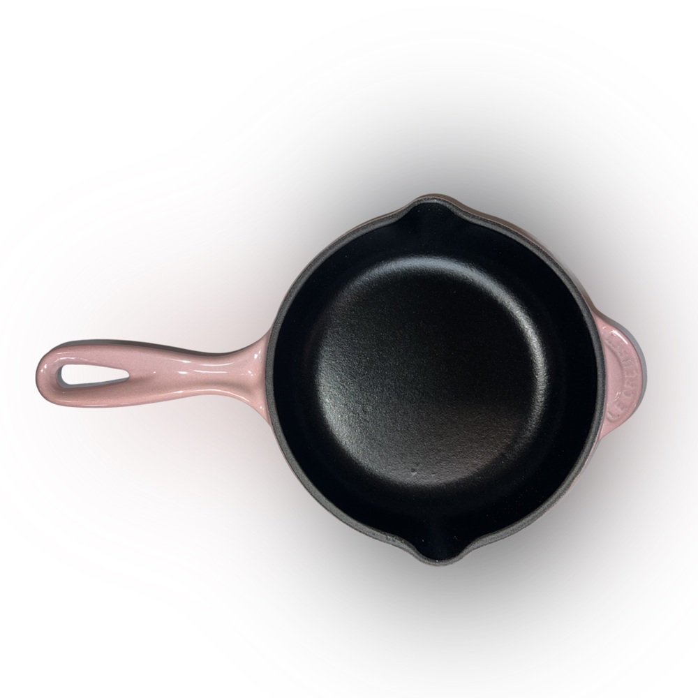 Very Rare Le Creuset Skillet Frypan Chiffon Pink Bonbon Hibiscus 6 1/3” 16 Cm